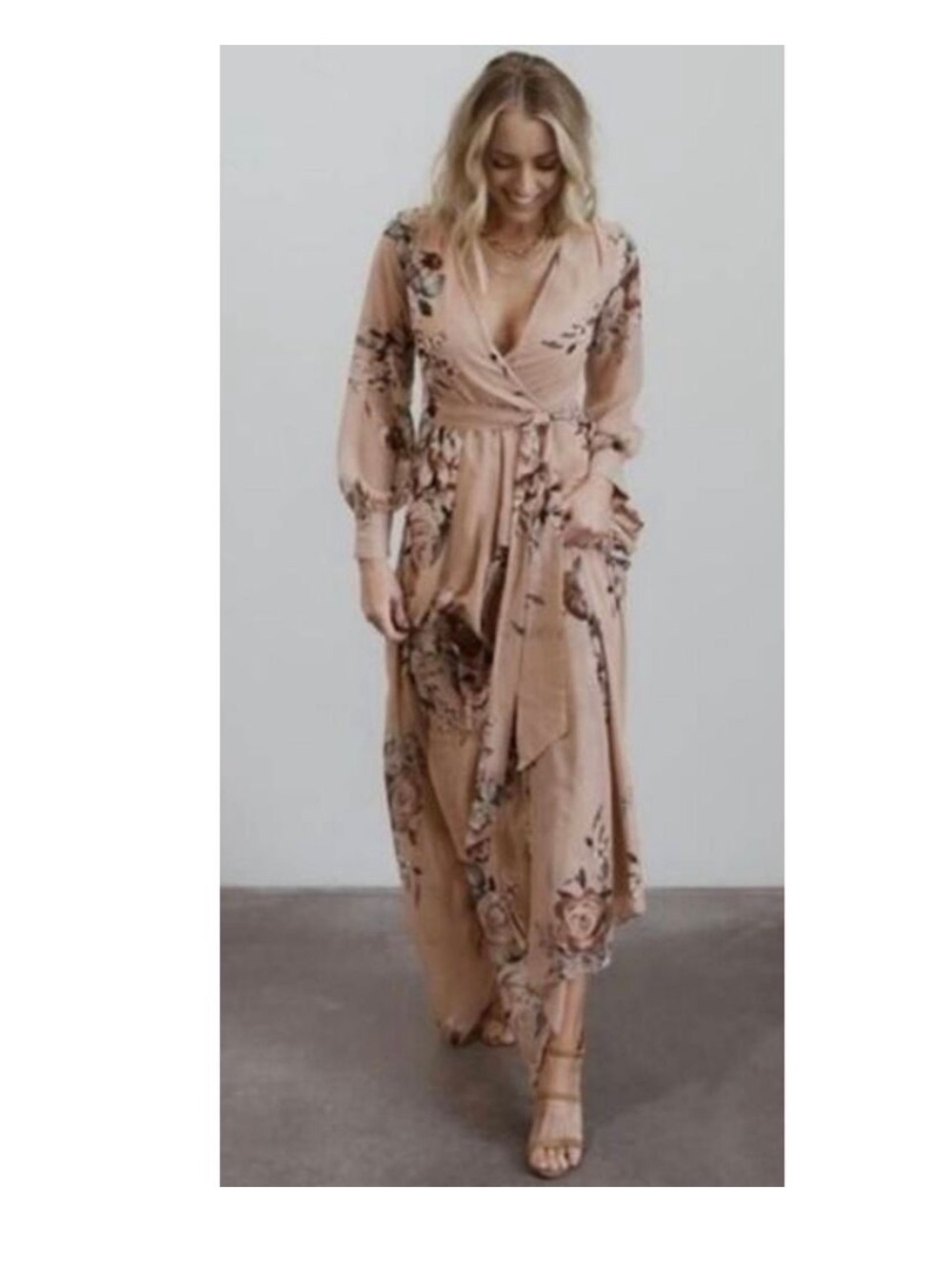 Baltic born Lydia foam maxi wrap dress